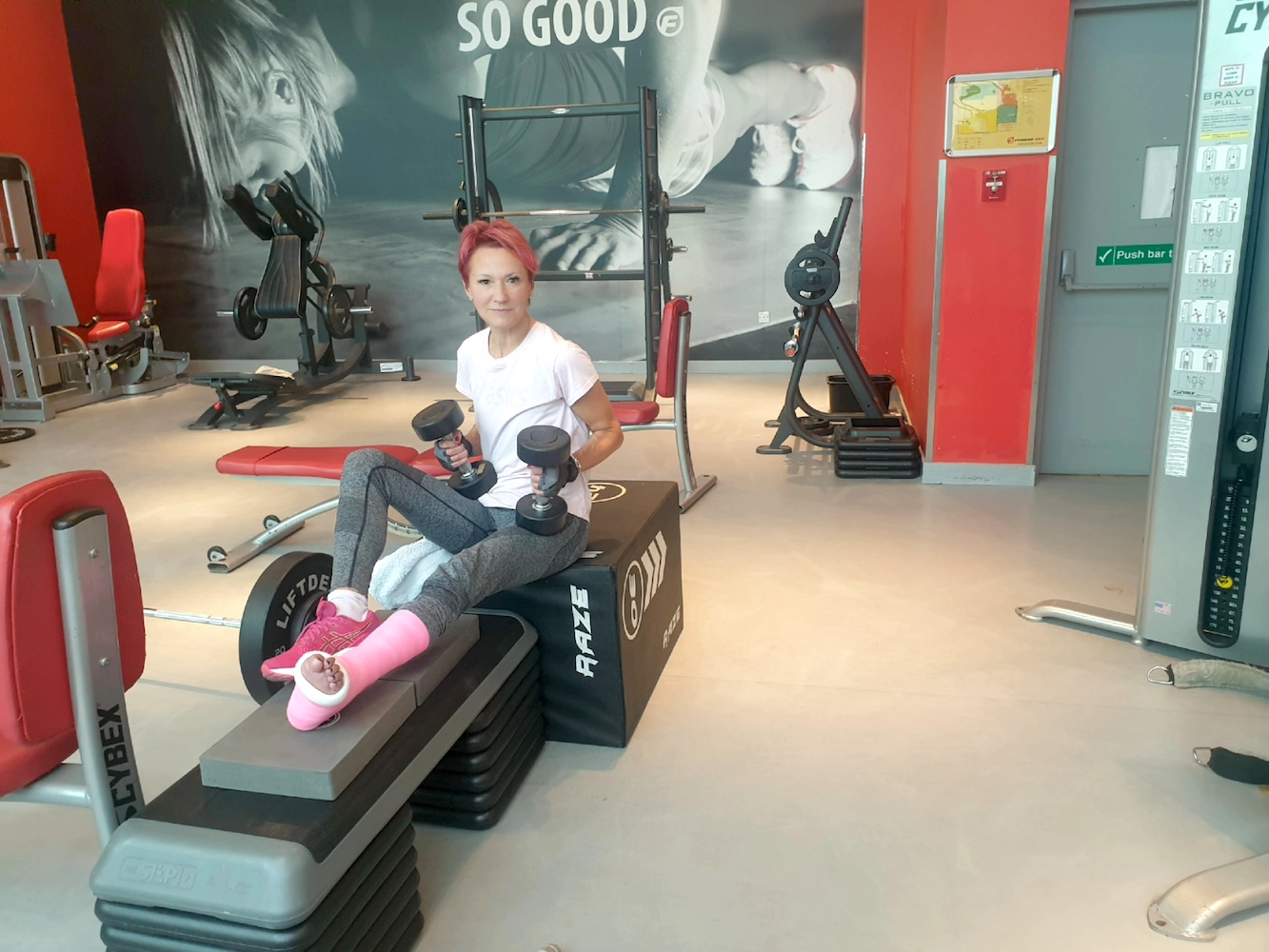 Laura Everest training during recovery